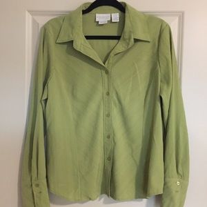 Worthington Long Sleeve Button Front